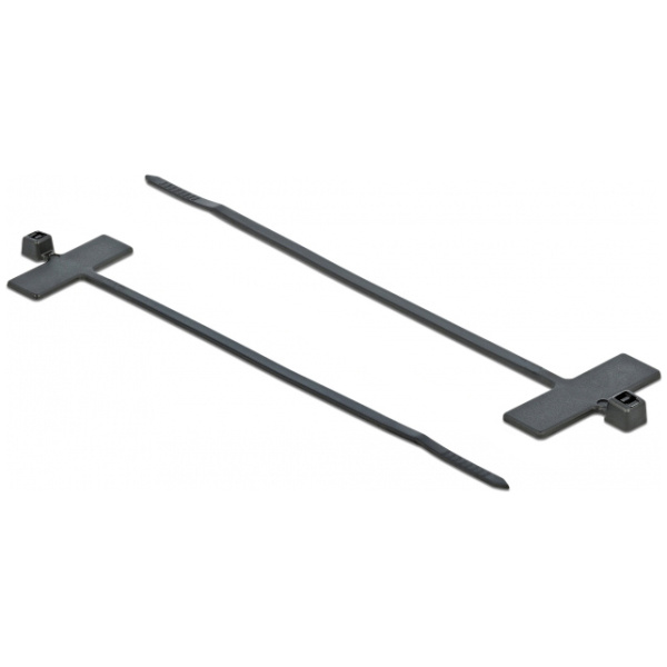 POWERTECH δεματικά καλωδίων TIES-033 με ετικέτα, 100x2.5mm, μαύρα, 25τμχ