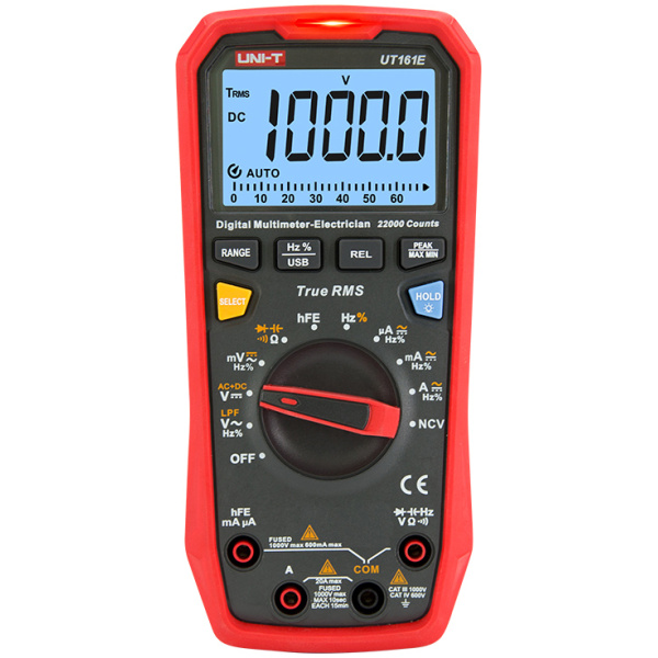 UNI-T ψηφιακό πολύμετρο UT161E, 1000V AC/DC, NCV, True RMS