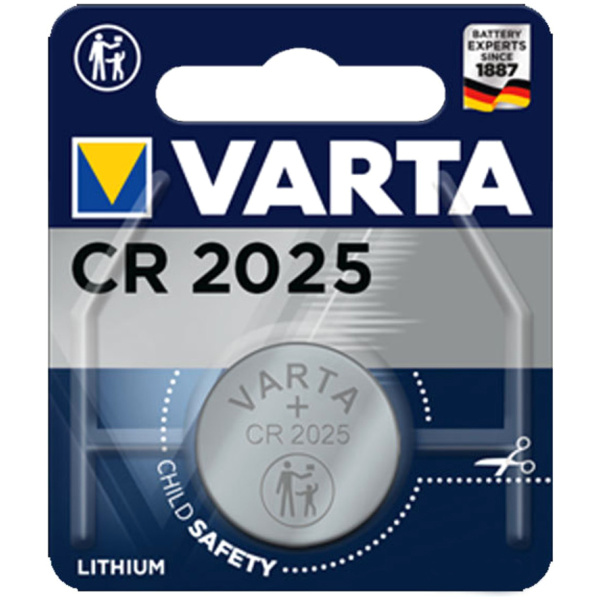 VARTA μπαταρία λιθίου CR2025, 3V, 1τμχ