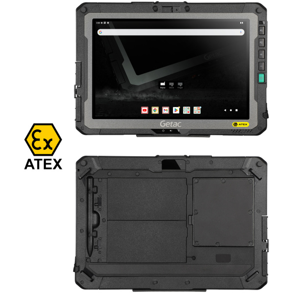 GETAC tablet ZX10-EX, 10.1", 4/64GB, 4G, 9980mAh, IP66/MIL-STD-810H/ATEX/IECEx, Android 13, μαύρο