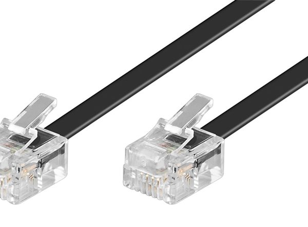 GOOBAY καλώδιο τηλεφώνου 50317, RJ11 6P4C, CCA, 3m, μαύρο