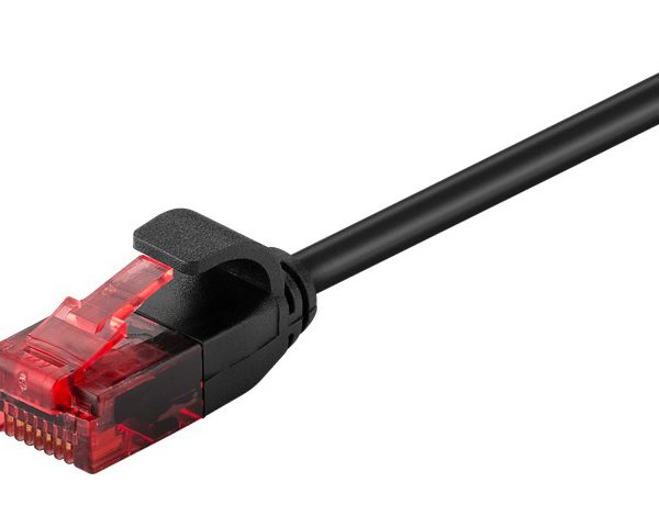 GOOBAY καλώδιο δικτύου 93714, CAT 6 U/UTP, slim, copper, 1m, μαύρο