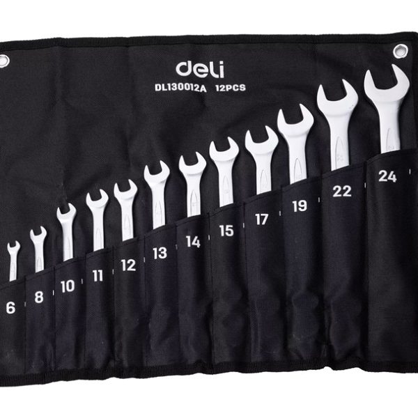 DELI σετ γερμανοπολύγωνα κλειδιά DL130012A, 6-24mm, 12τμχ