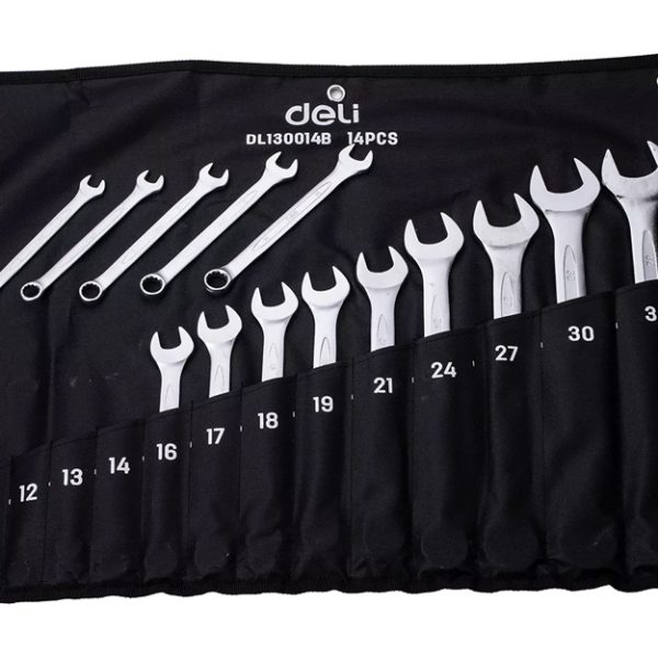 DELI σετ γερμανοπολύγωνα κλειδιά DL130014B, 10-32mm, 14τμχ