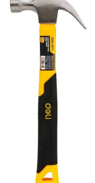 DELI σφυρί προκοβγάλτης DL5002 με αντιολισθητική Fiberglass λαβή, 500gr, 340mm