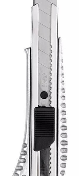 DELI μεταλλικό κοπίδι με ασφάλεια DL4255, 18mm, ασημί