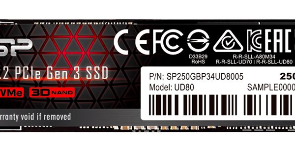 SILICON POWER SSD PCIe Gen3x4 M.2 2280 UD80, 250GB, 3.400-3.000MB/s