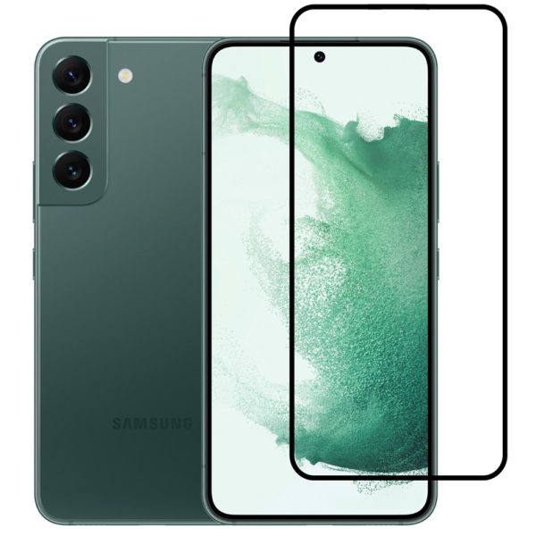 POWERTECH tempered glass 3D TGC-0551, full glue, Samsung S22+ 5G, μαύρο