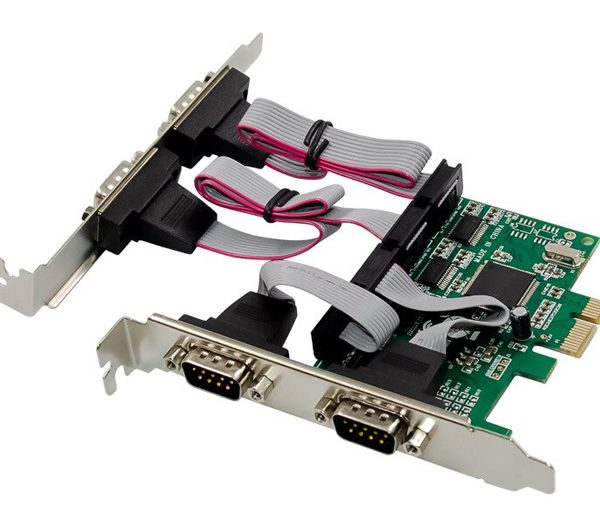 POWERTECH κάρτα επέκτασης PCIe σε 4x RS232 ST310, CH384L