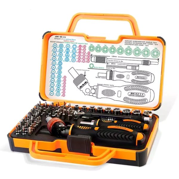 JAKEMY σετ κατσαβιδιών JM-6111 με βαλιτσάκι, CR-V, 69τμχ