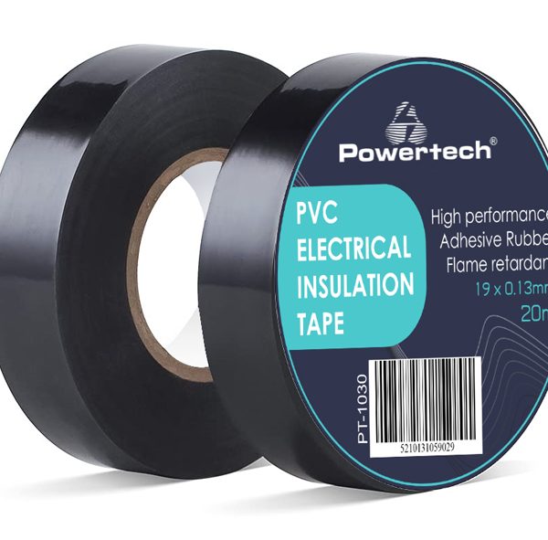 POWERTECH μονωτική ταινία υψηλής αντοχής PT-1030, 19mm, 20m, μαύρη