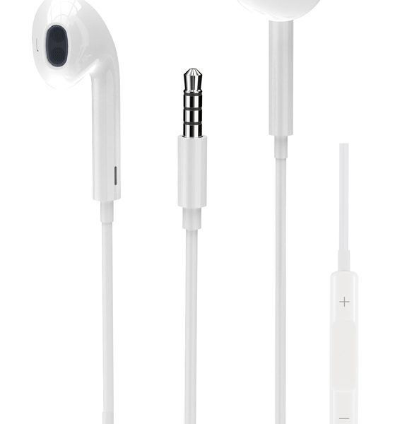 POWERTECH earphones με μικρόφωνο Classic, 3.5mm σύνδεση, 1.2m, λευκά