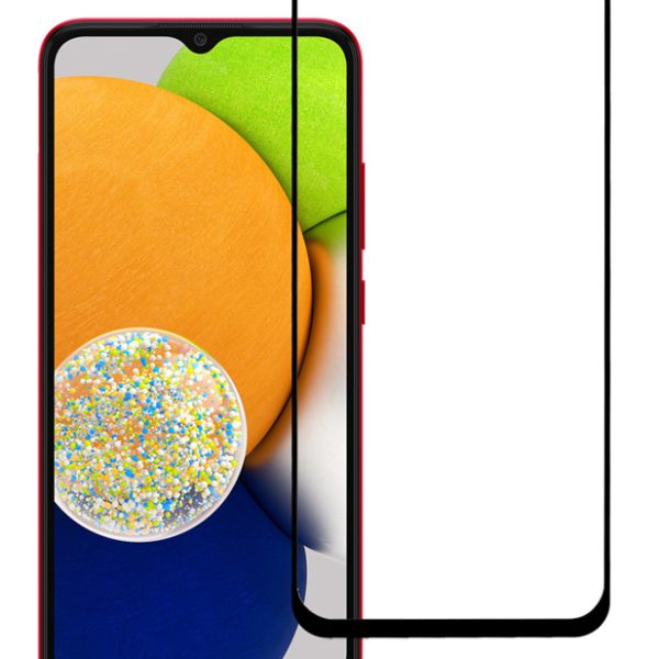 POWERTECH tempered glass 5D TGC-0574, Samsung A03, full glue, μαύρο