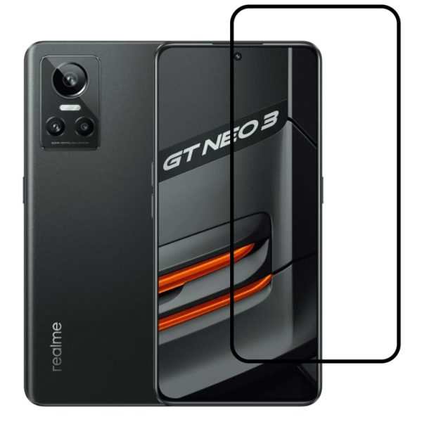 POWERTECH tempered glass 5D TGC-0577, Realme GT Neo 3, full glue, μαύρο