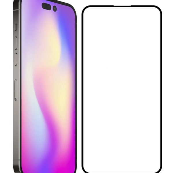 POWERTECH tempered glass 5D TGC-0582, iPhone 14 Pro Max, full glue μαύρο