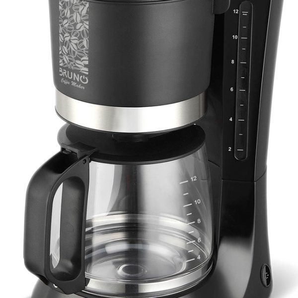 BRUNO καφετιέρα φίλτρου BRN-0086, 680W, έως 12 φλυτζάνια, 1.2L, μαύρη