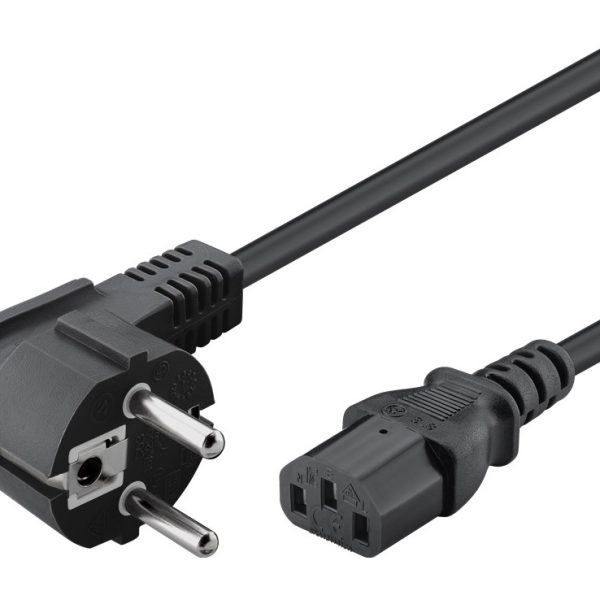 POWERTECH καλώδιο τροφοδοσίας CAB-P028, 3x 0.50mm, 1.5m, μαύρο, 10τμχ