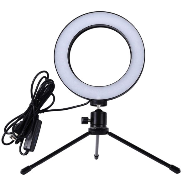 Φωτιστικό δαχτυλίδι LED ZD67B με μίνι τρίποδα, Φ 16cm, 12W