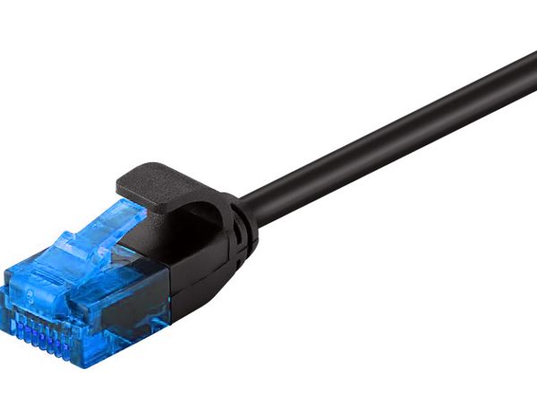 POWERTECH καλώδιο δικτύου CAB-N310, Cat 6 U/UTP, slim, copper, 3m, μαύρο