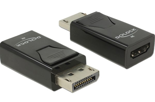DELOCK αντάπτορας DisplayPort σε HDMI 66234, 4K/30Hz, Passive, μαύρος