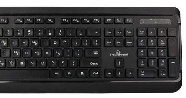 POWERTECH set ποντίκι & πληκτρολόγιο PT-1060, ασύρματο, 1600DPI, μαύρο