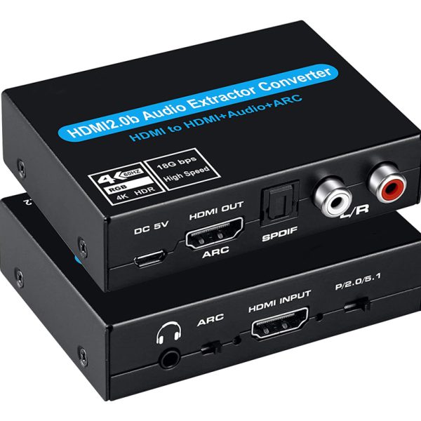 POWERTECH converter CAB-H154 από HDMI σε HDMI, 3.5mm & 2x RCA, 4K