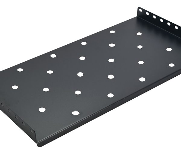 POWERTECH σταθερό ράφι για rack 19" NETW-0026, βάθος 250mm, μαύρο, 2τμχ