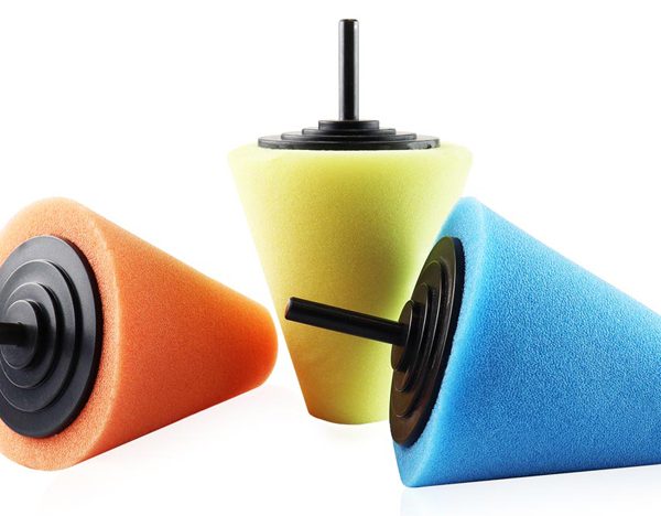 AMIO σετ κωνικά σφουγγάρια γυαλίσματος ζαντών 02518, για δράπανο, 3τμχ