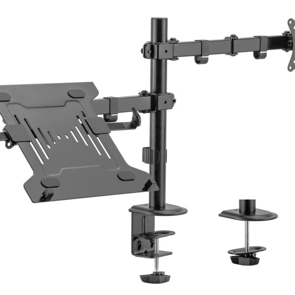 BRATECK βάση γραφείου οθόνης LDT66-C024ML, 17-32", έως 9kg, με θέση για laptop