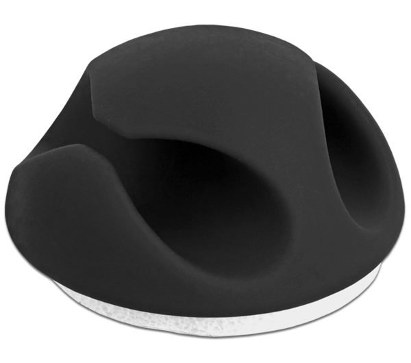 POWERTECH οργανωτές καλωδίων TIES-073, 2 θέσεις, Φ7mm, μαύρο, 10τμχ