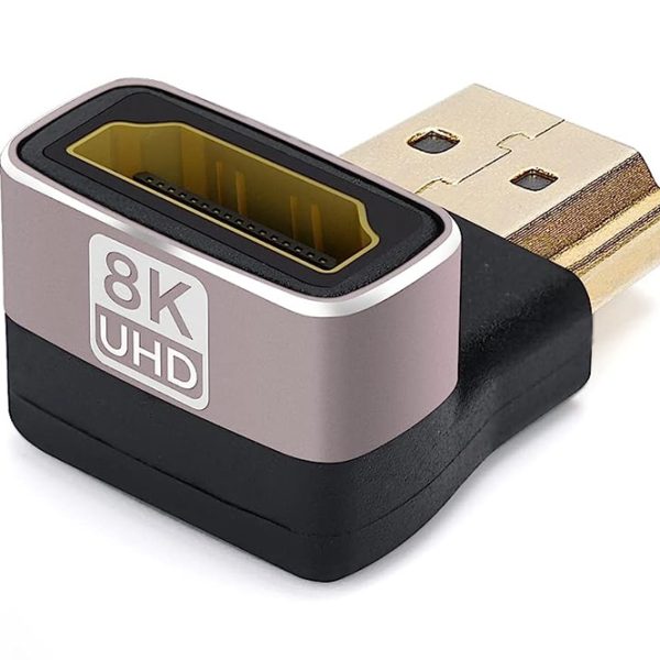 POWERTECH αντάπτορας HDMI 2.1 CAB-H158, 8K/60Hz, γωνιακός, μαύρος