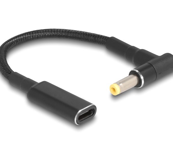 POWERTECH καλώδιο τροφοδοσίας CAB-UC073, USB-C σε HP 4.8x1.7mm, μαύρο