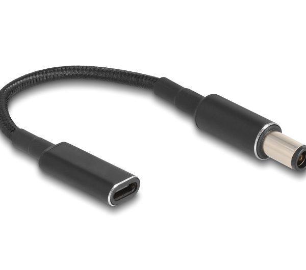 POWERTECH καλώδιο τροφοδοσίας CAB-UC074, USB-C σε HP 7.4x5.0mm, μαύρο