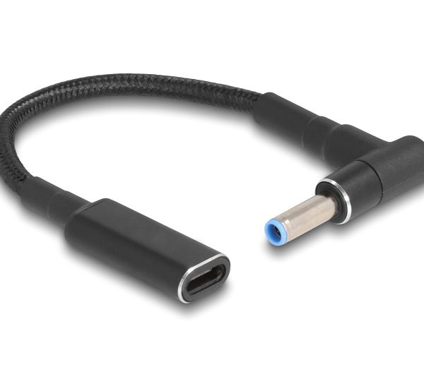 POWERTECH καλώδιο τροφοδοσίας CAB-UC075, USB-C σε HP 4.5x3.0mm, μαύρο