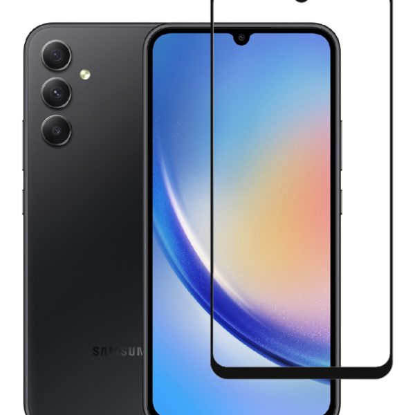 POWERTECH tempered glass 5D TGC-0638, Samsung A34 5G, full glue, μαύρο