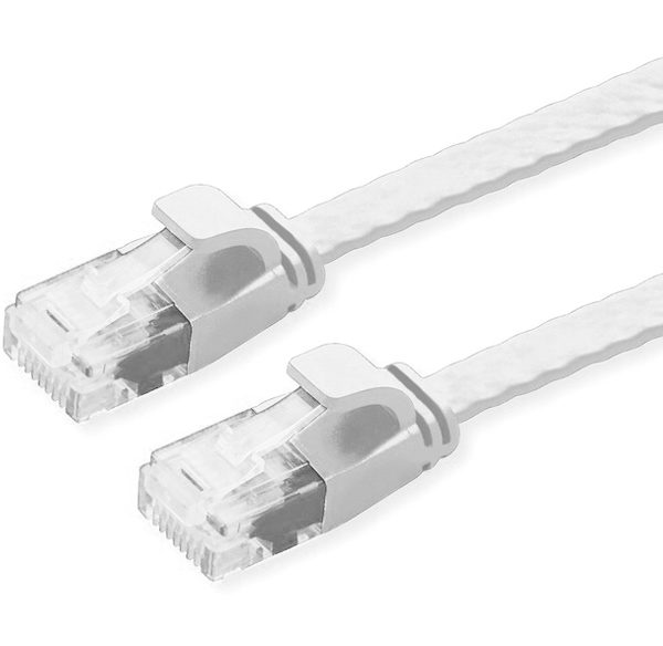 POWERTECH καλώδιο δικτύου CAB-N339, flat, Cat 6a U/UTP, 3m, λευκό