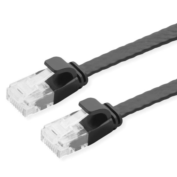 POWERTECH καλώδιο δικτύου CAB-N349, flat, Cat 6a U/UTP, 3m, μαύρο