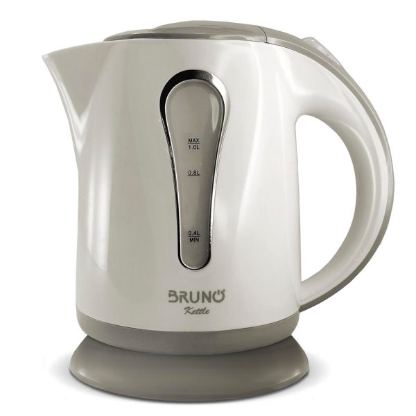 BRUNO βραστήρας νερού BRN-0141, 1L, 1100W, λευκό-γκρι
