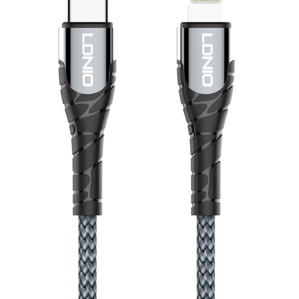 LDNIO καλώδιο Lightning σε USB-C LC111, 30W PD, 1m, γκρι