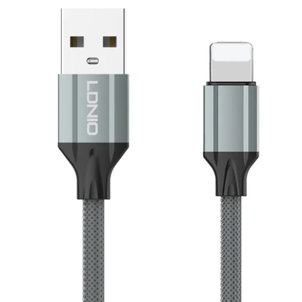 LDNIO καλώδιο Lightning σε USB LS441, 2.4A, 1m, γκρι