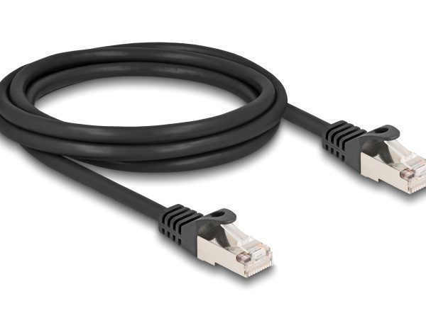 DELOCK καλώδιο RJ50 80188, S/FTP, 26 AWG, 2m, μαύρο