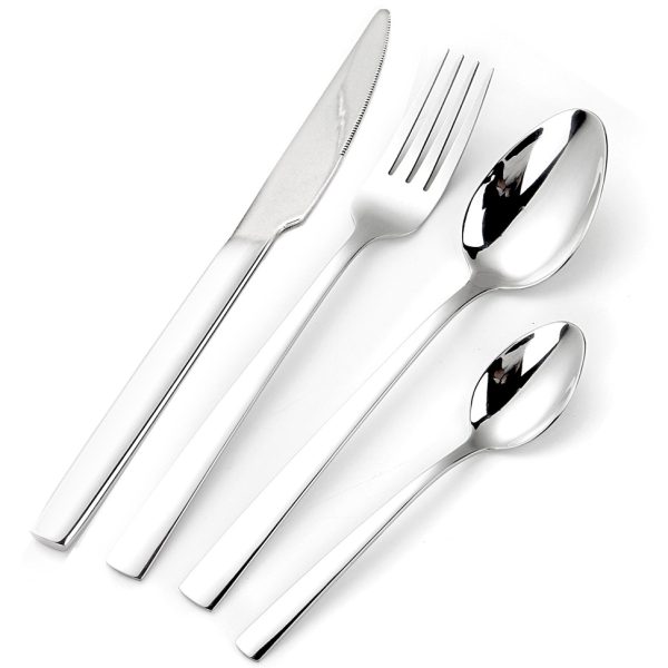 BRUNO σετ μαχαιροπίρουνα ανοξείδωτα Dioni, ασημί, 16τμχ