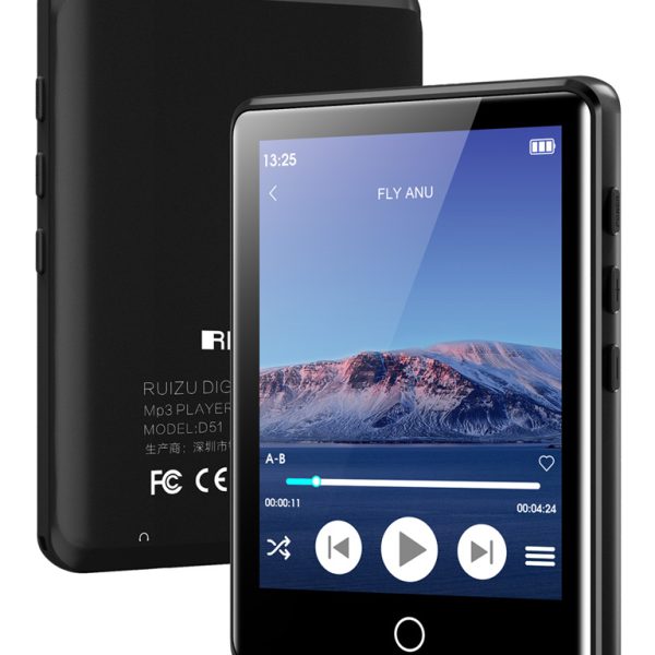 RUIZU MP3 player M6 με οθόνη αφής 2.8", 8GB, ελληνικό μενού, μαύρο