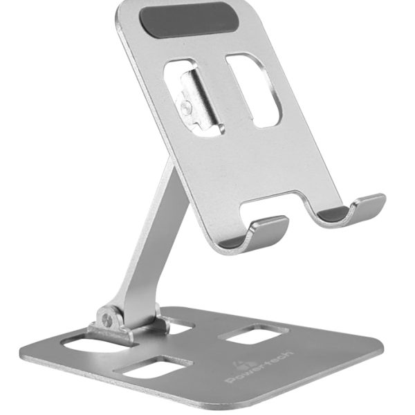 POWERTECH μεταλλική βάση smartphone/tablet PT-1159, 10", foldable, ασημί