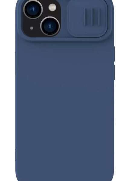 NILLKIN θήκη CamShield Silky Silicone για iPhone 15, μπλε