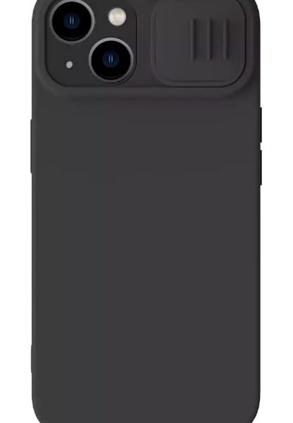 NILLKIN θήκη CamShield Silky Silicone για iPhone 15 Plus, μαύρη