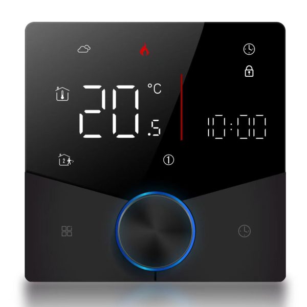 Smart θερμοστάτης αερίου BHT-009GCLW, WiFi, χωνευτός, μαύρος