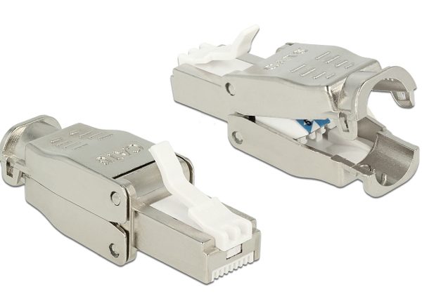 POWERTECH βύσμα δικτύου RJ45 CAB-N351, CAT 6A STP, tool-free, μεταλλικό