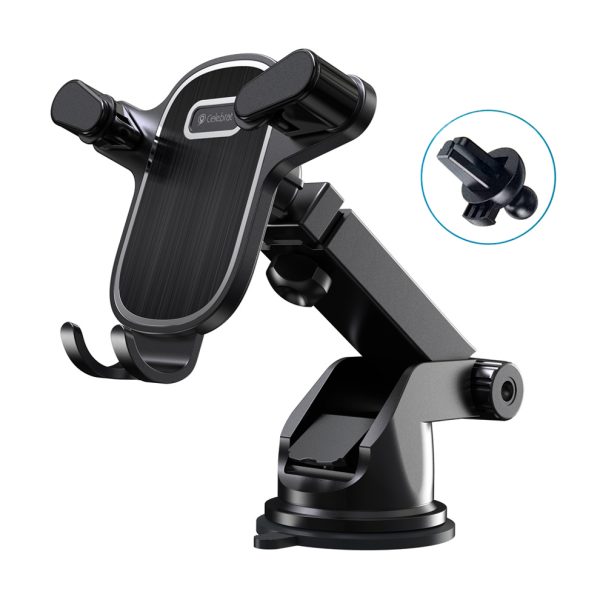 CELEBRAT βάση smartphone αυτοκινήτου HC-08, ταμπλό & αεραγωγών, μαύρη