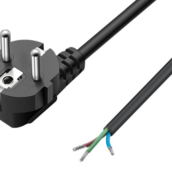 POWERTECH καλώδιο τροφοδοσίας CAB-P038, CCS, 3x 0.75mm², 1.8m, μαύρο